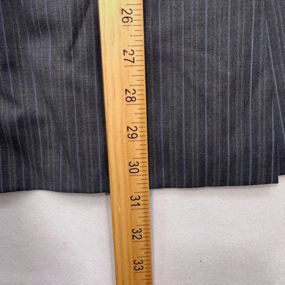 Ermenegildo Zegna Blazer Wool Silk Pinstripe Grey Mens 40R NWT $1600 Retail